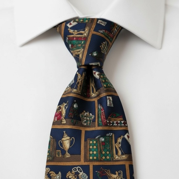Alynn Neckwear Other - Alynn Neckwear Mens Neck Tie Made in USA‎ 100% Silk Golf Theme Trophy Tee Clubs